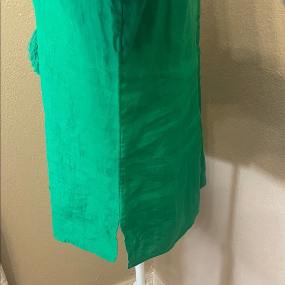 New Charter Club Luxury Linen Emerald Green Top Large - Picture 4 of 9
